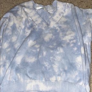 blue tie dye sweater